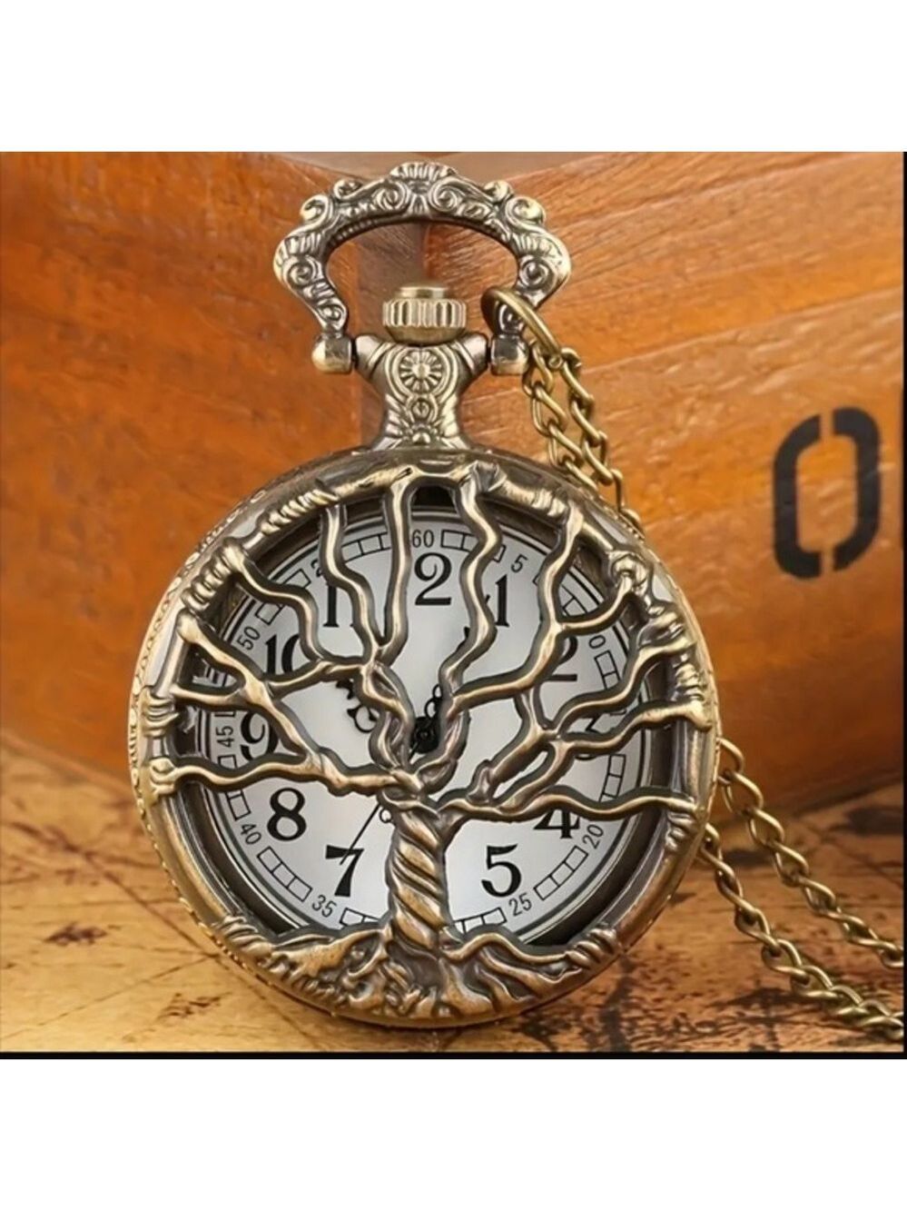 Tree of Life Hollow Design Pocket Watch